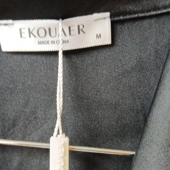 Black Satin Pajama Set - Picture 2 of 10